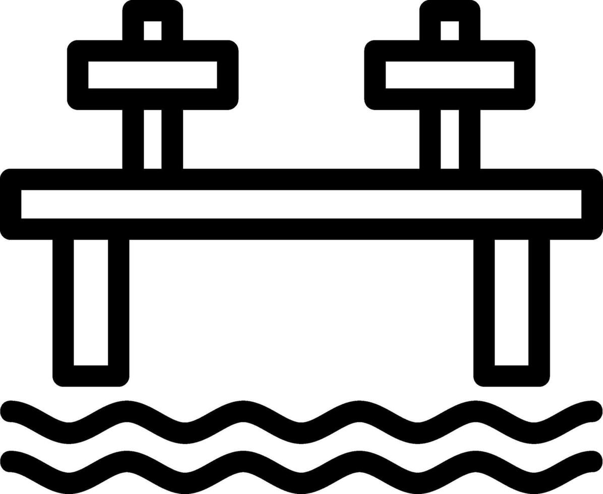 Dock-Linien-Symbol vektor