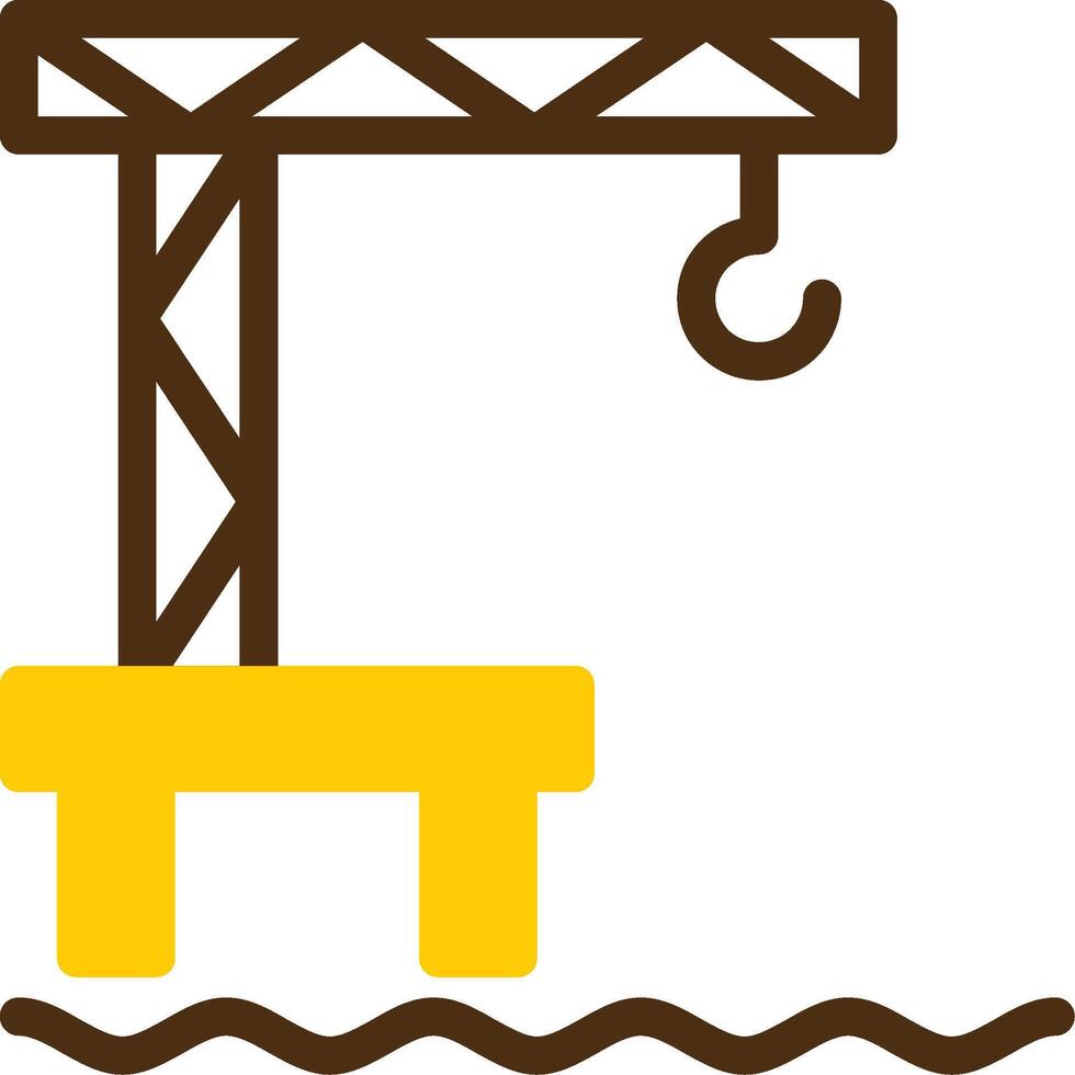 Hafen Gelb lieanr Kreis Symbol vektor