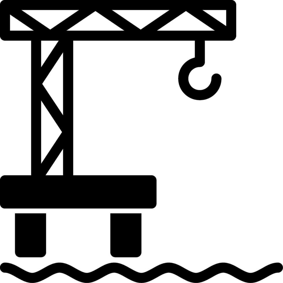 Hafen Glyphe Symbol vektor