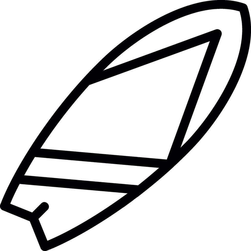 surfbräda linje ikon vektor