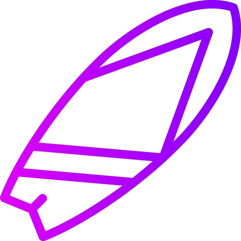 Surfbrett linear Gradient Symbol vektor