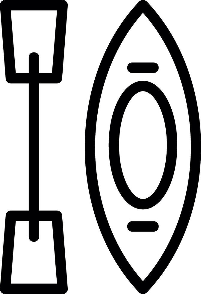 kajak linje ikon vektor
