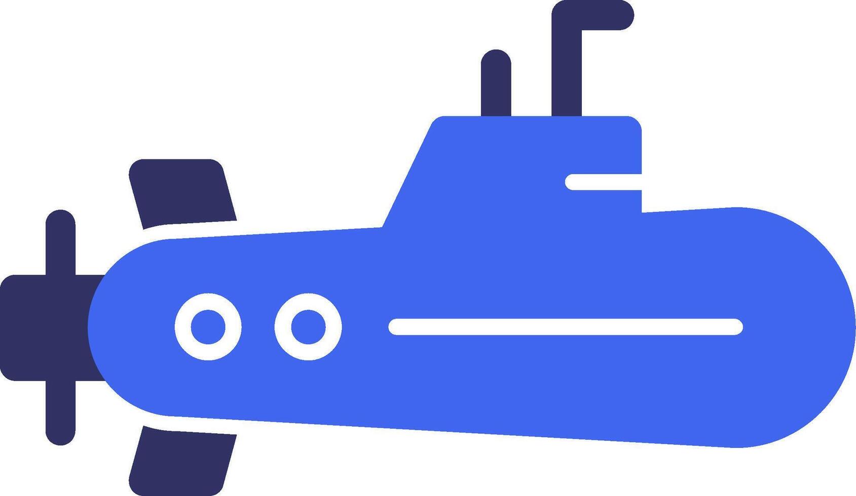 U-Boot solide zwei Farbe Symbol vektor