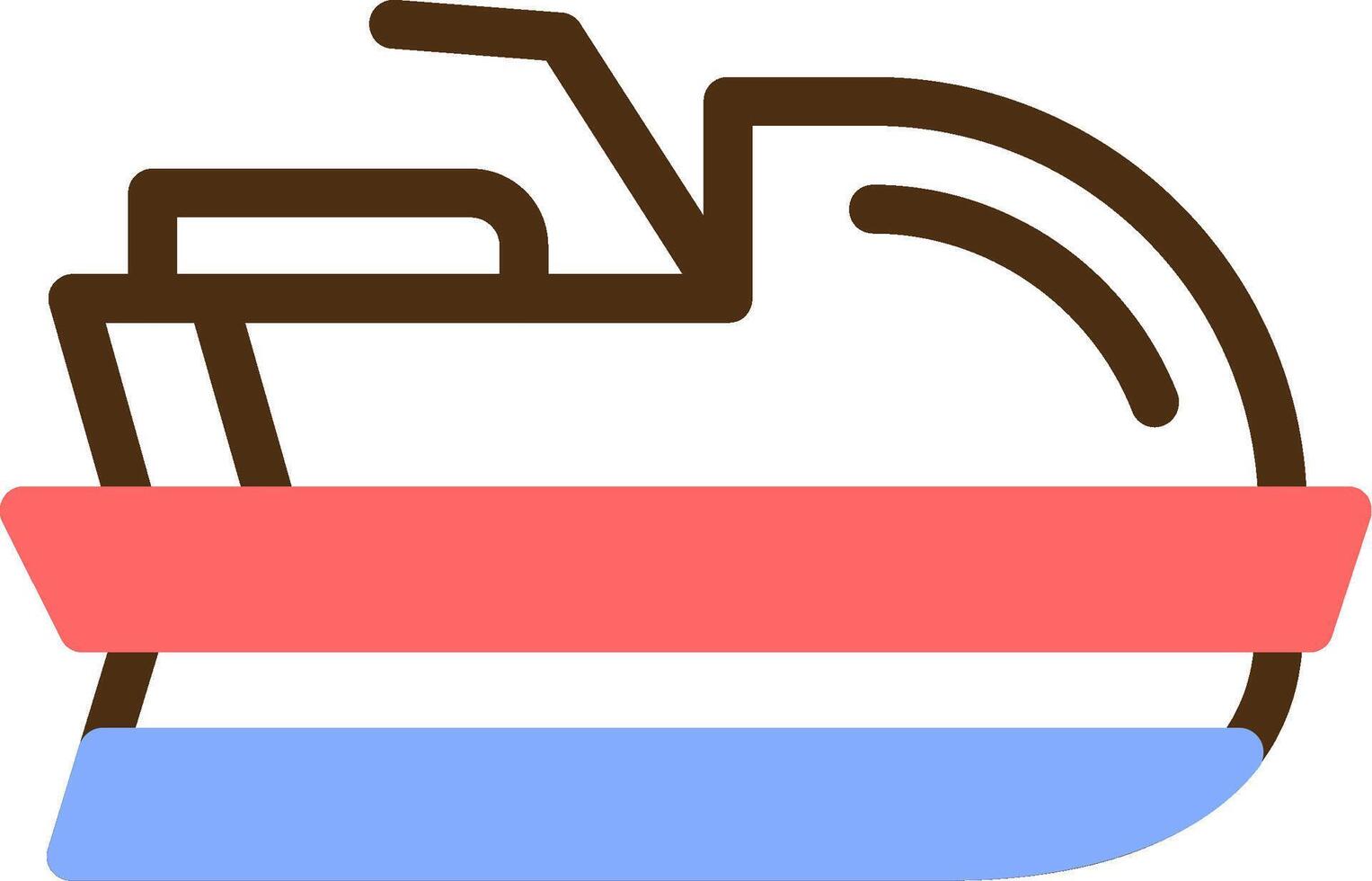 Jet Ski Farbe gefüllt Symbol vektor