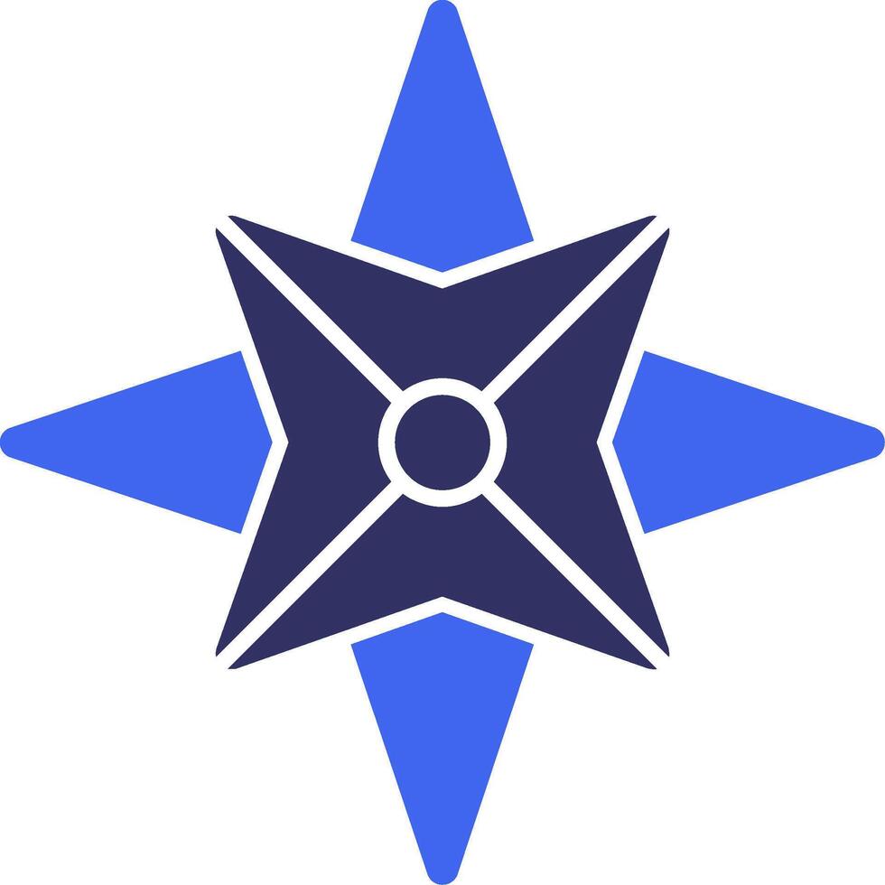 nautisch Star solide zwei Farbe Symbol vektor