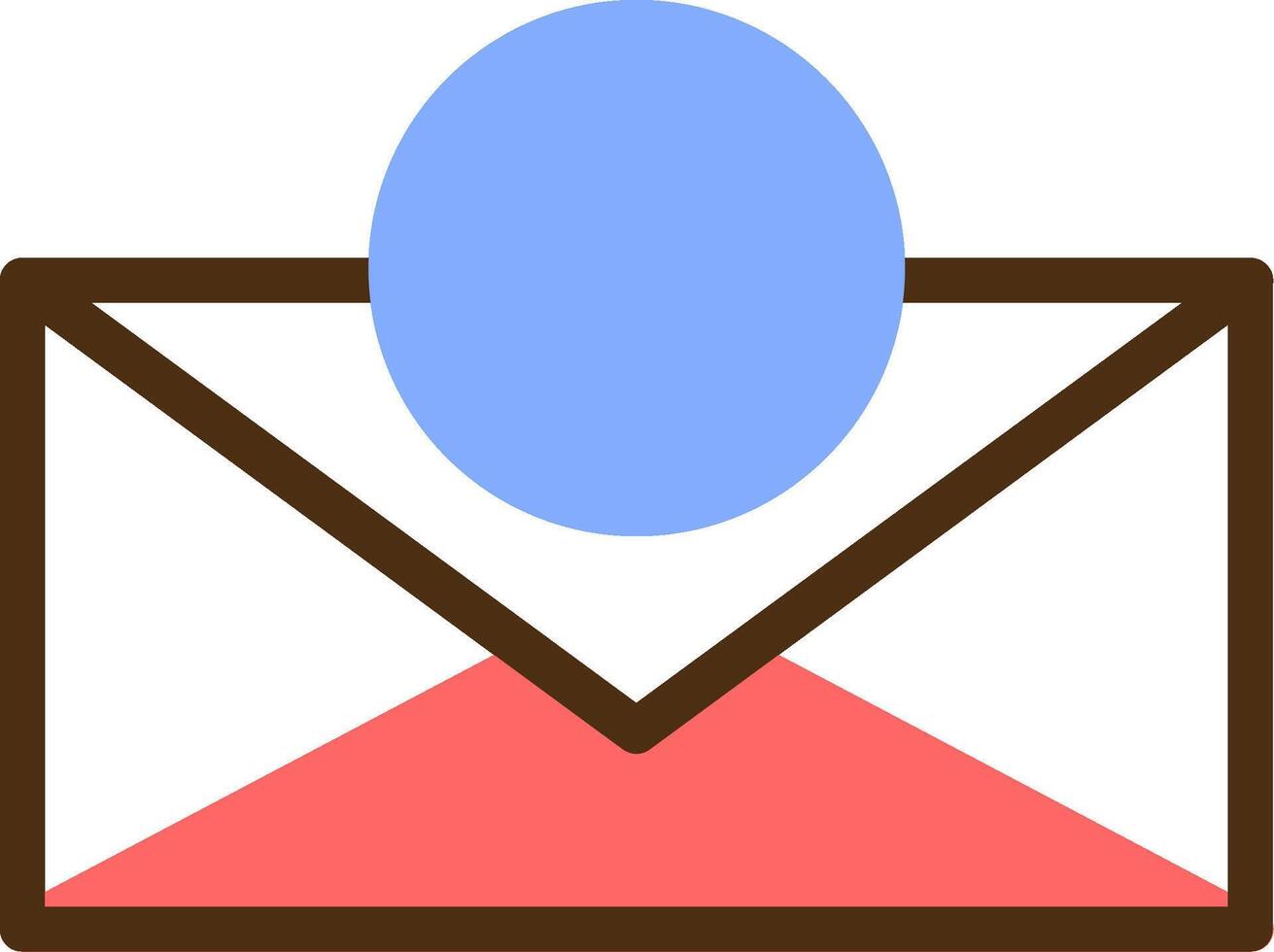 e-post Färg fylld ikon vektor