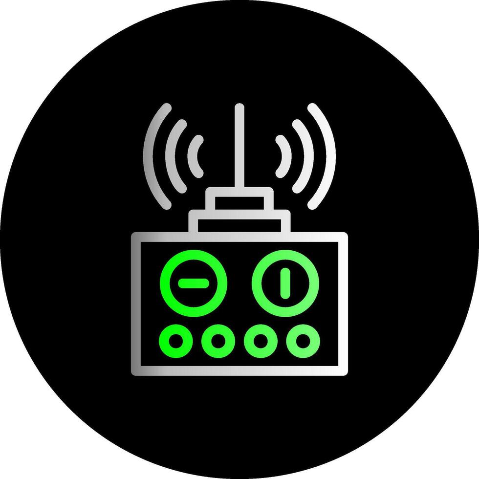 avlägsen kontrollera dubbel lutning cirkel ikon vektor