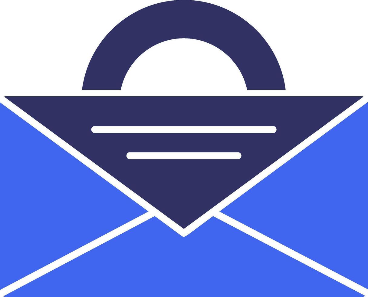 Arbeit Email solide zwei Farbe Symbol vektor