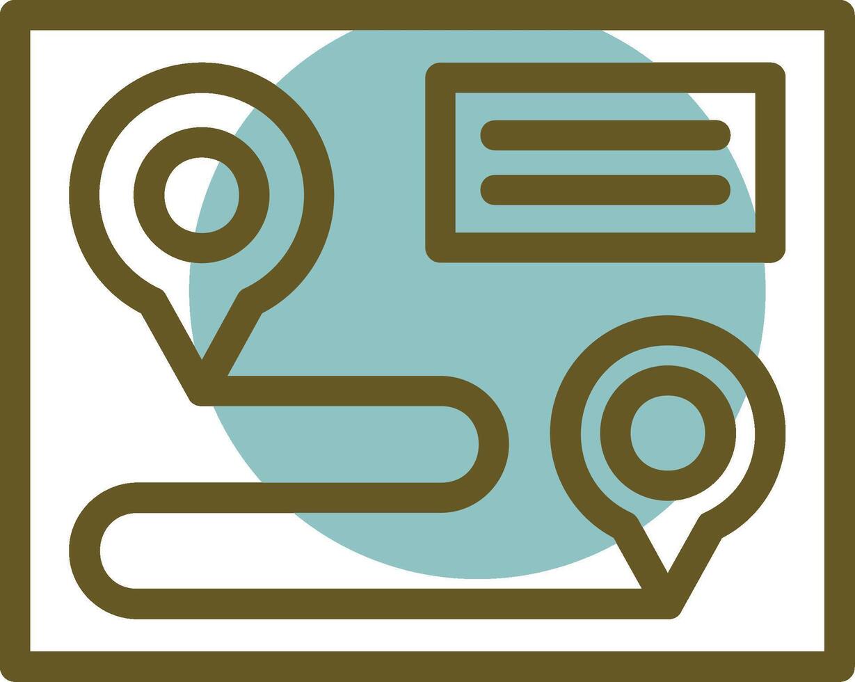 Geographisches Positionierungs System linear Kreis Symbol vektor