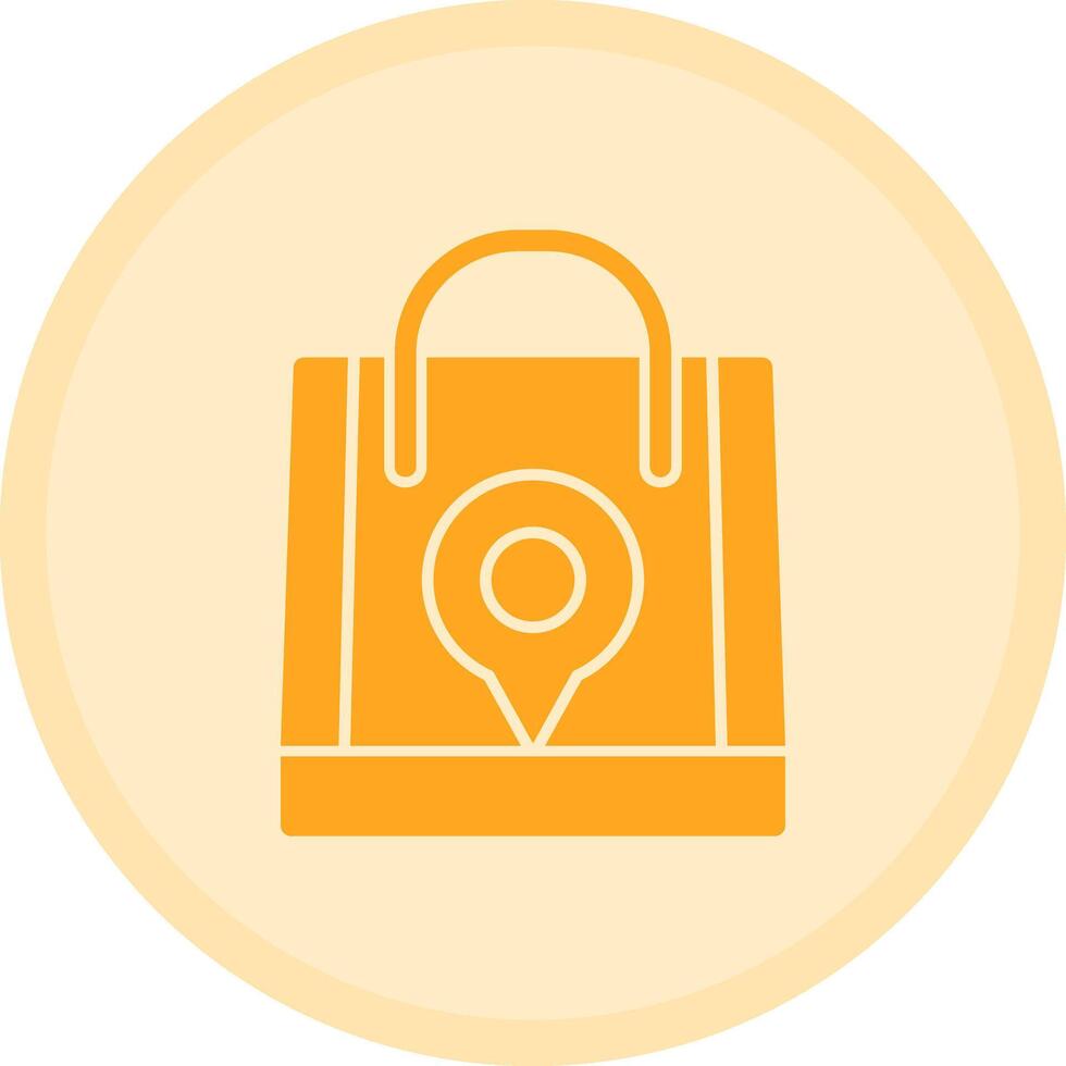 Einkaufen Tasche Mehrfarbig Kreis Symbol vektor