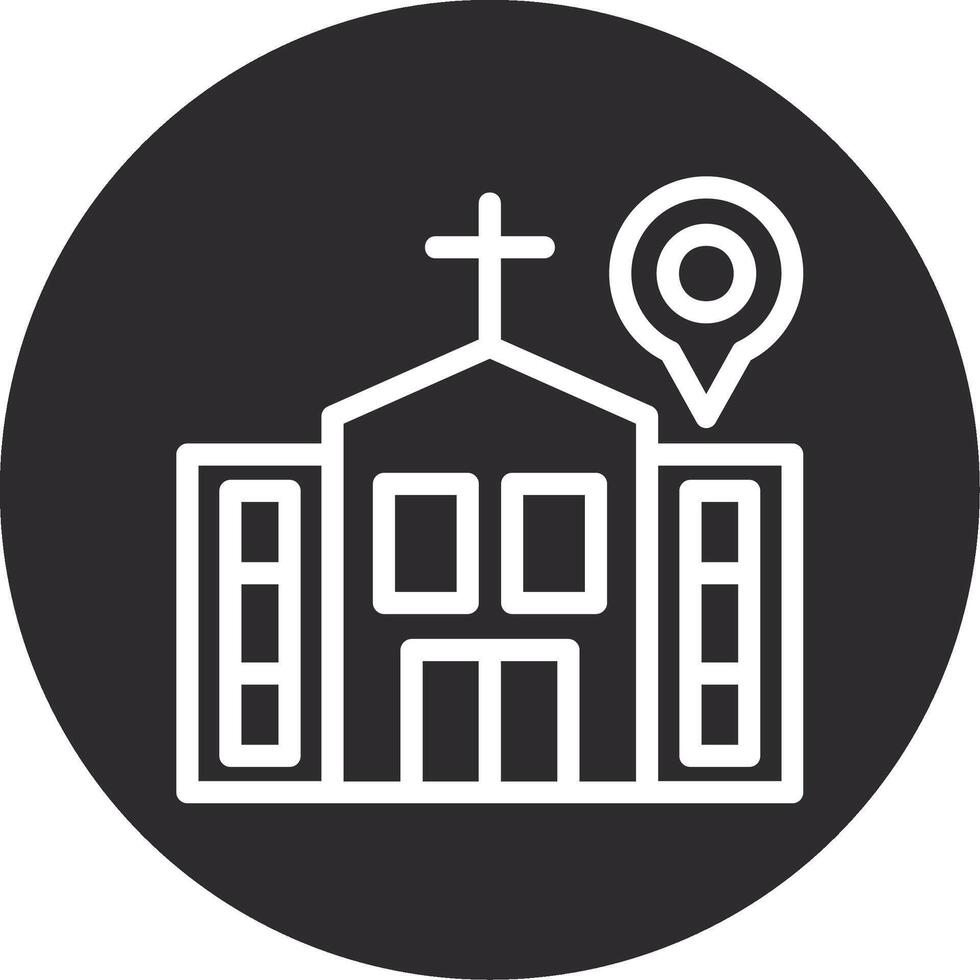 Kirche invertiert Symbol vektor