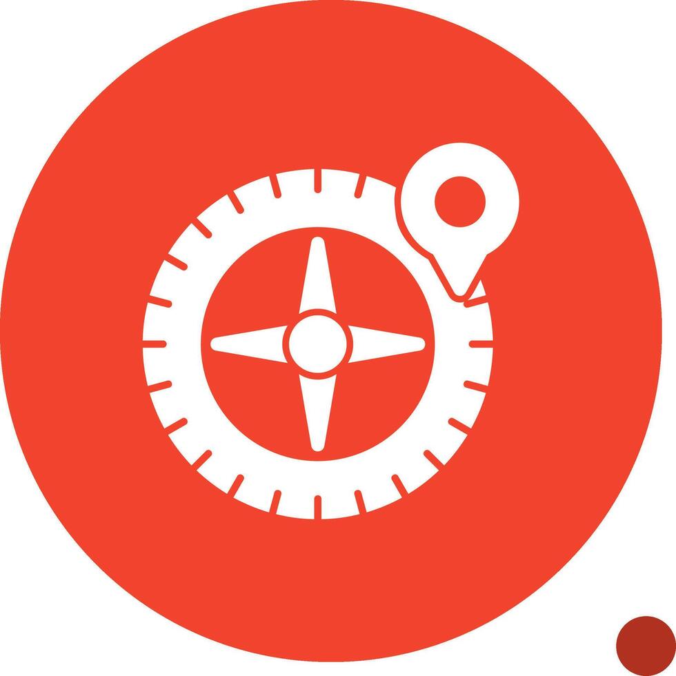 kompass glyf skugga ikon vektor