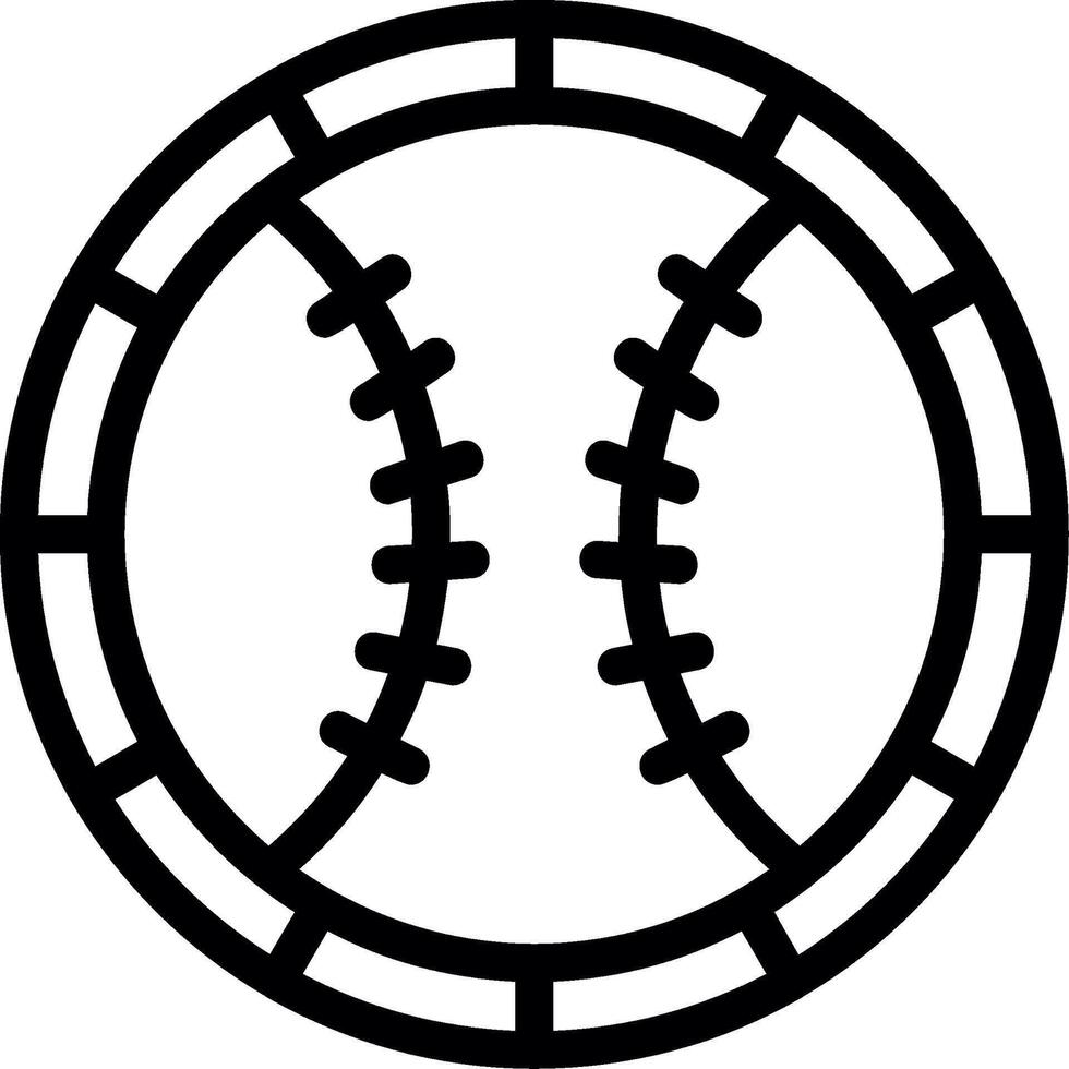 Symbol für die Baseballlinie vektor