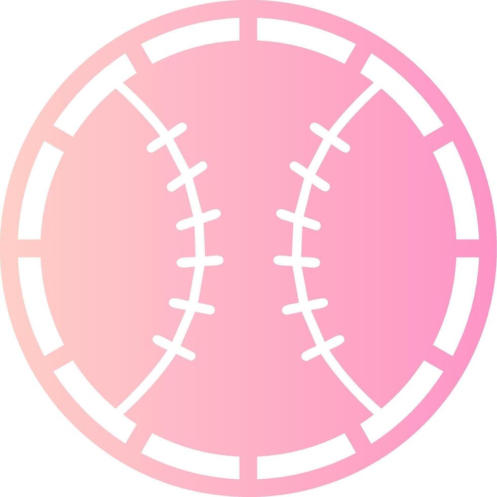 Baseball solide multi Gradient Symbol vektor