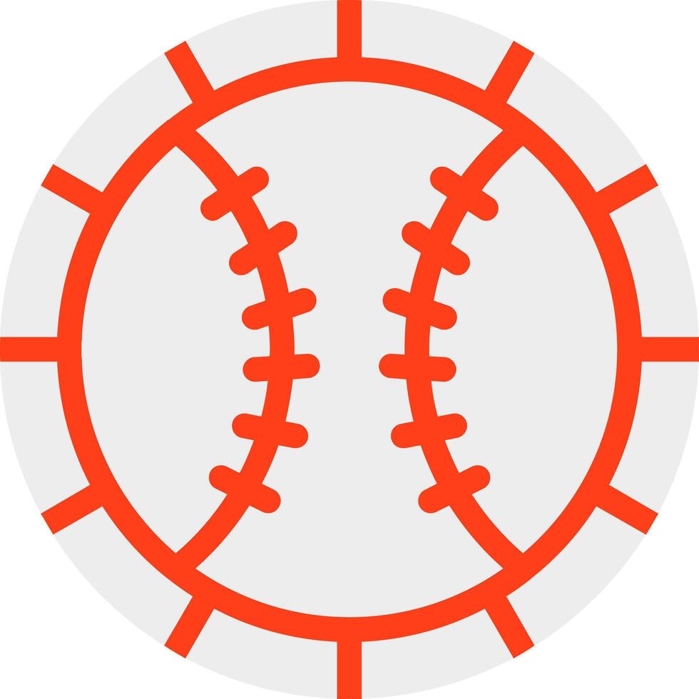 Baseball-Flachsymbol vektor