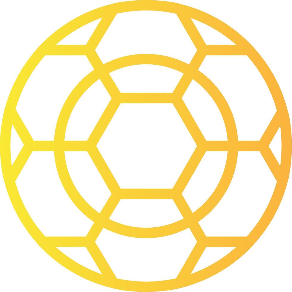 Fußball linear Gradient Symbol vektor