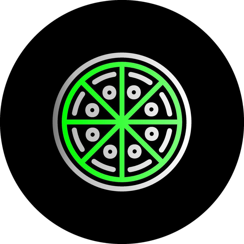 Pizza Dual Gradient Kreis Symbol vektor