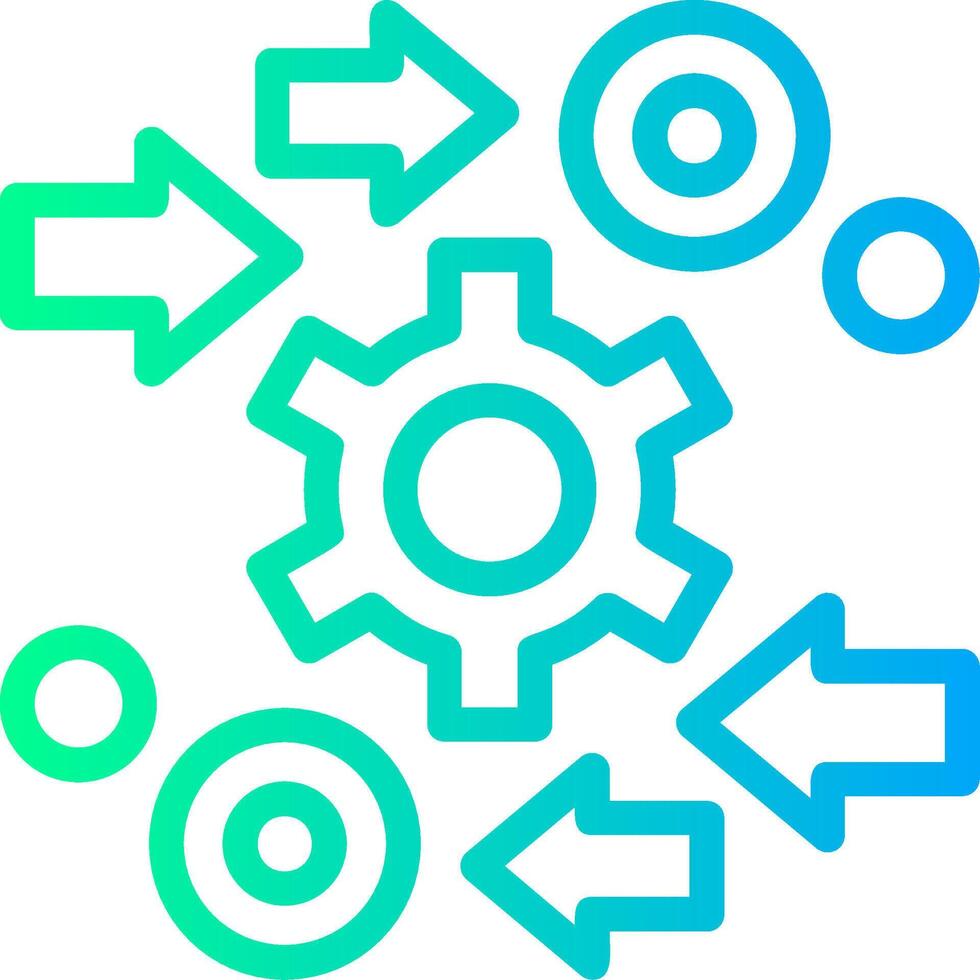 Automatisierung linear Gradient Symbol vektor