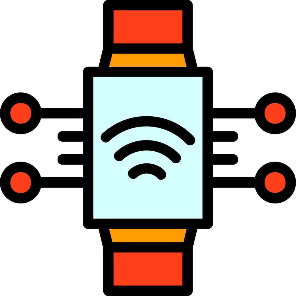 Clever Tragfähig Linie gefüllt Symbol vektor