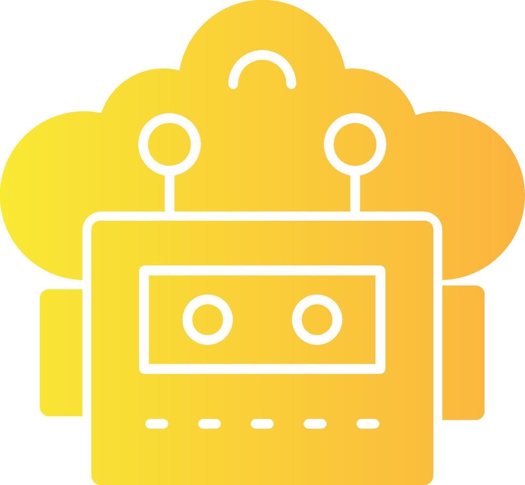 Wolke Robotik solide multi Gradient Symbol vektor