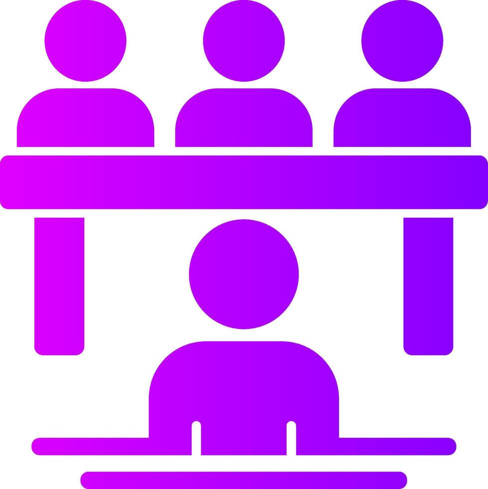 Interview Panel solide multi Gradient Symbol vektor