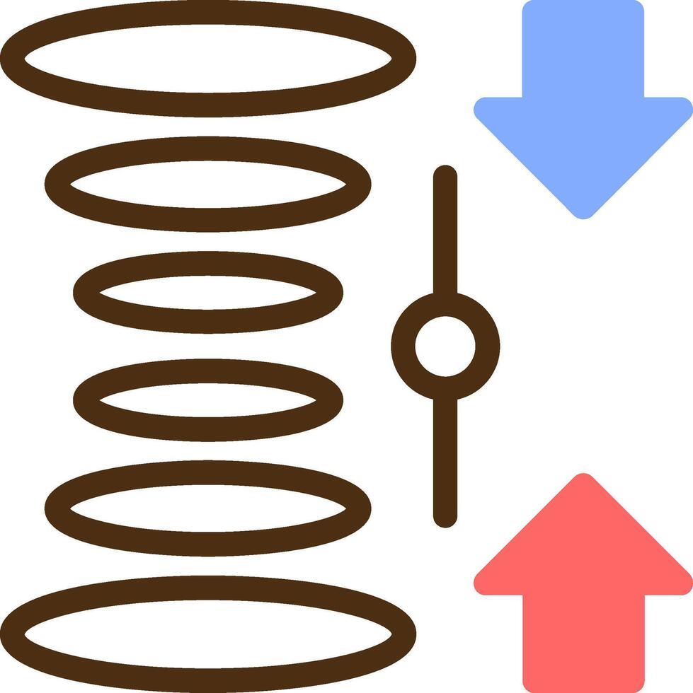 Quantum Überlagerung Farbe gefüllt Symbol vektor