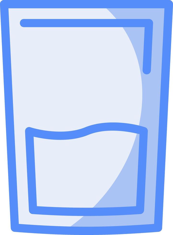 Glas Linie gefüllt Blau Symbol vektor
