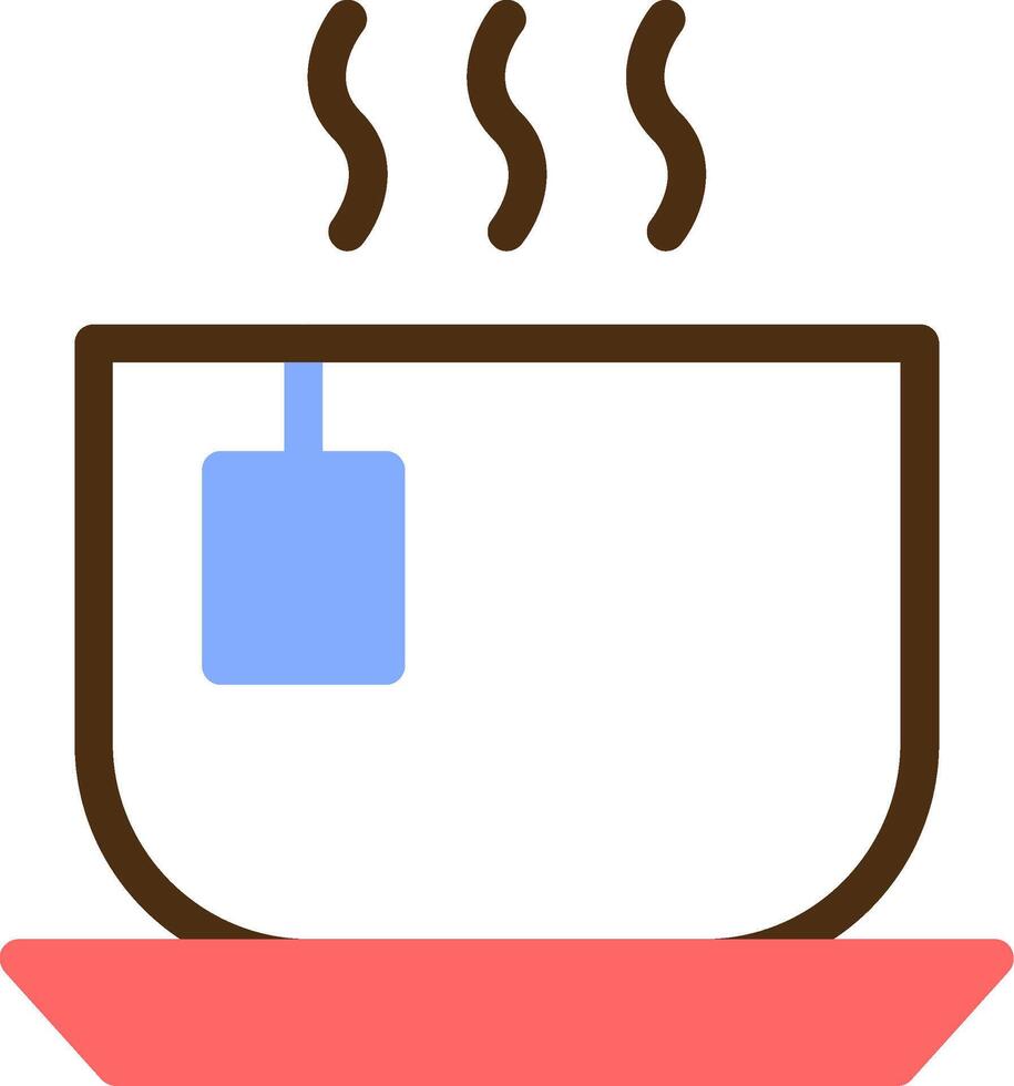 Untertasse Farbe gefüllt Symbol vektor