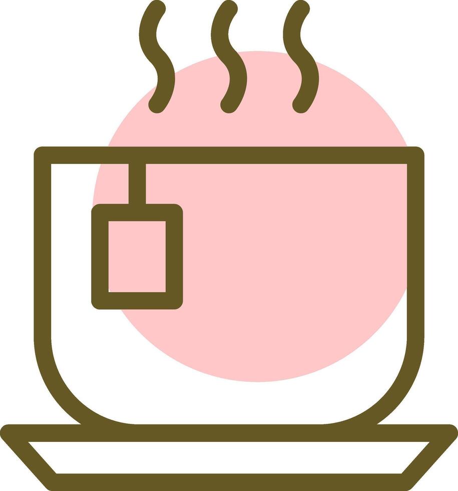 Untertasse linear Kreis Symbol vektor