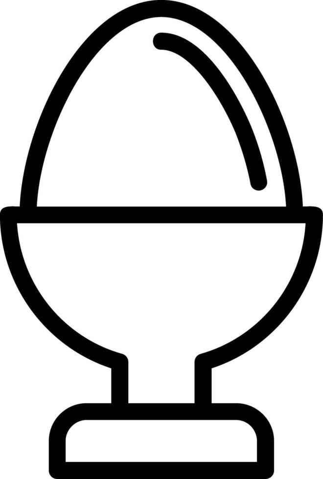 äggkopp linje ikon vektor
