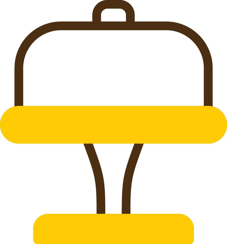 Kuchen Stand Gelb lieanr Kreis Symbol vektor