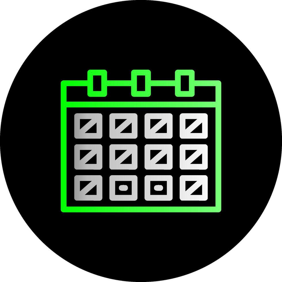 kalender med händelse datum dubbel lutning cirkel ikon vektor