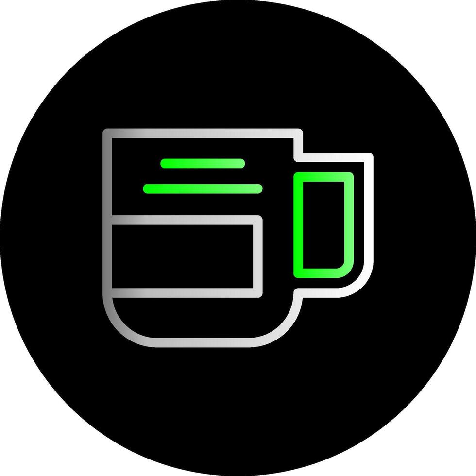 Kaffee Becher Dual Gradient Kreis Symbol vektor