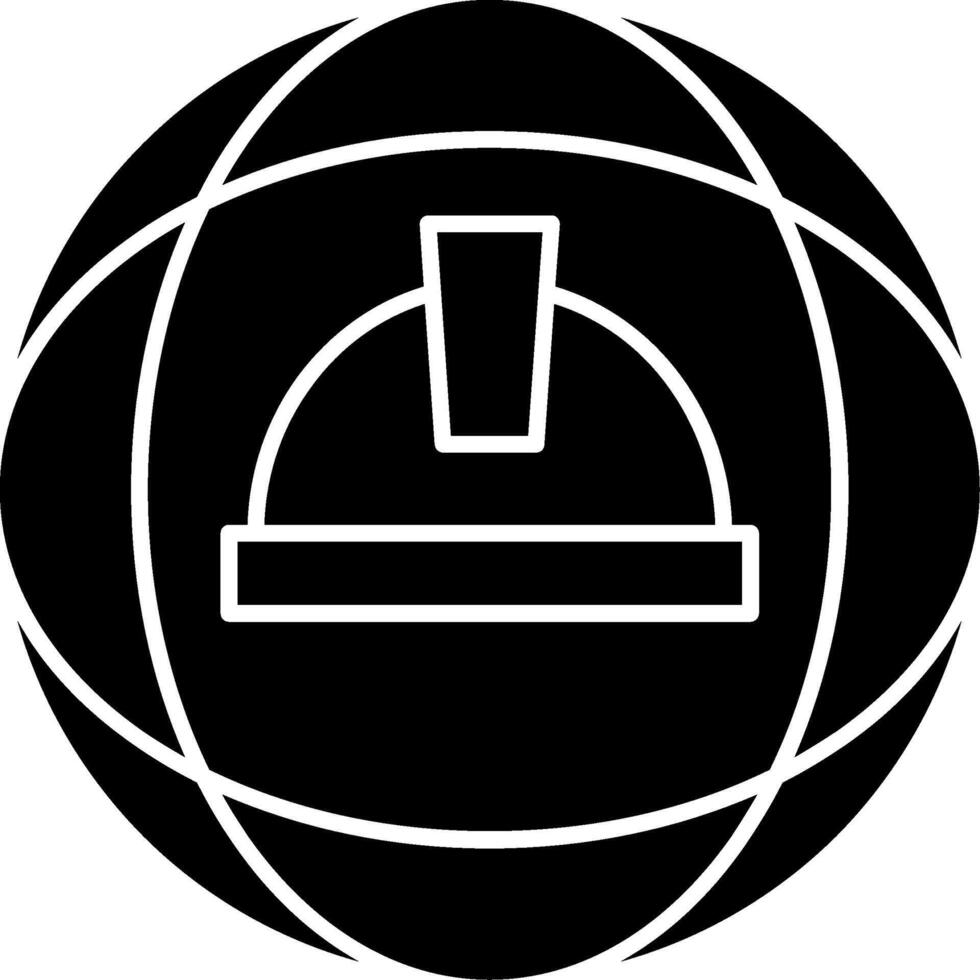 Globus-Glyphe-Symbol vektor