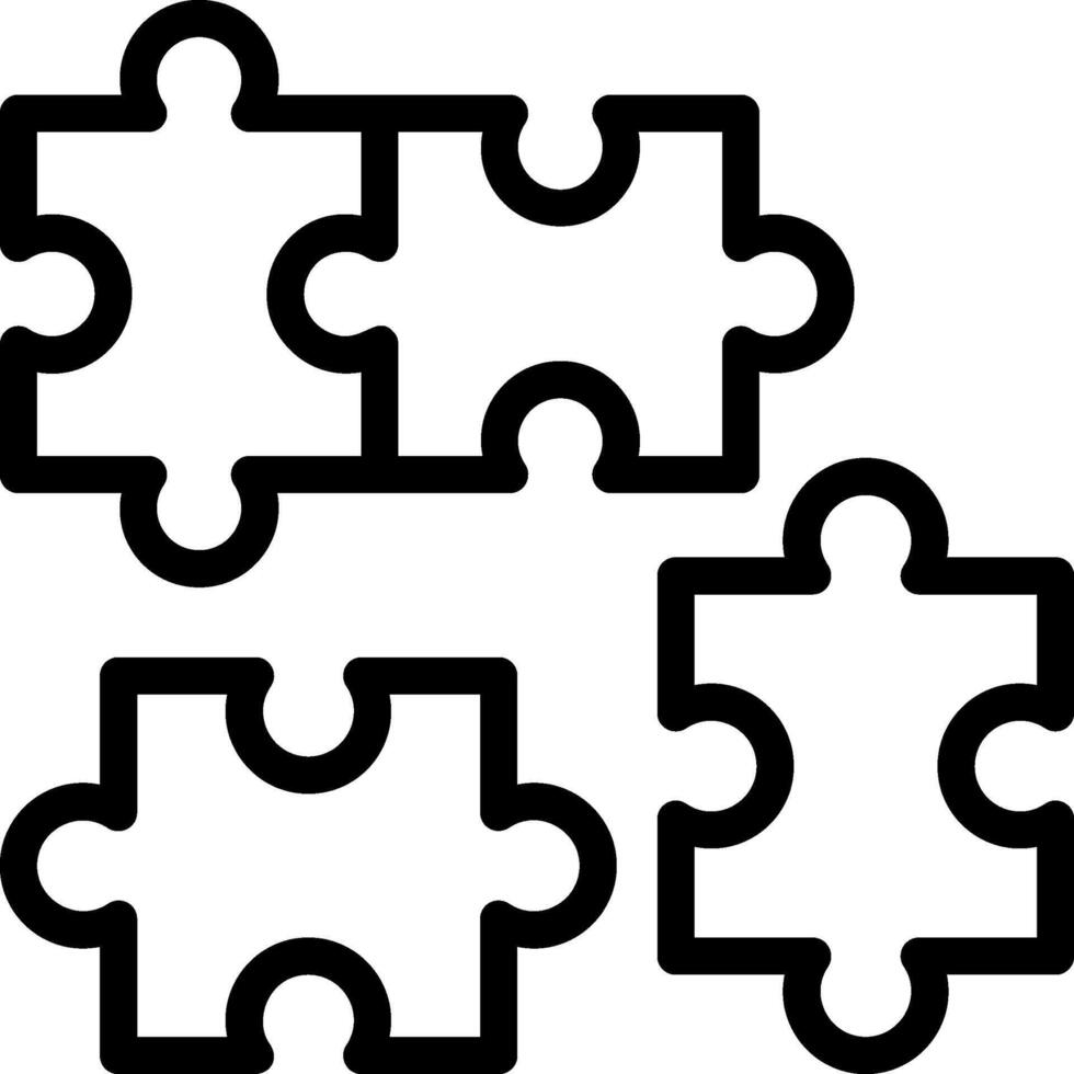 Puzzle Stück Linie Symbol vektor