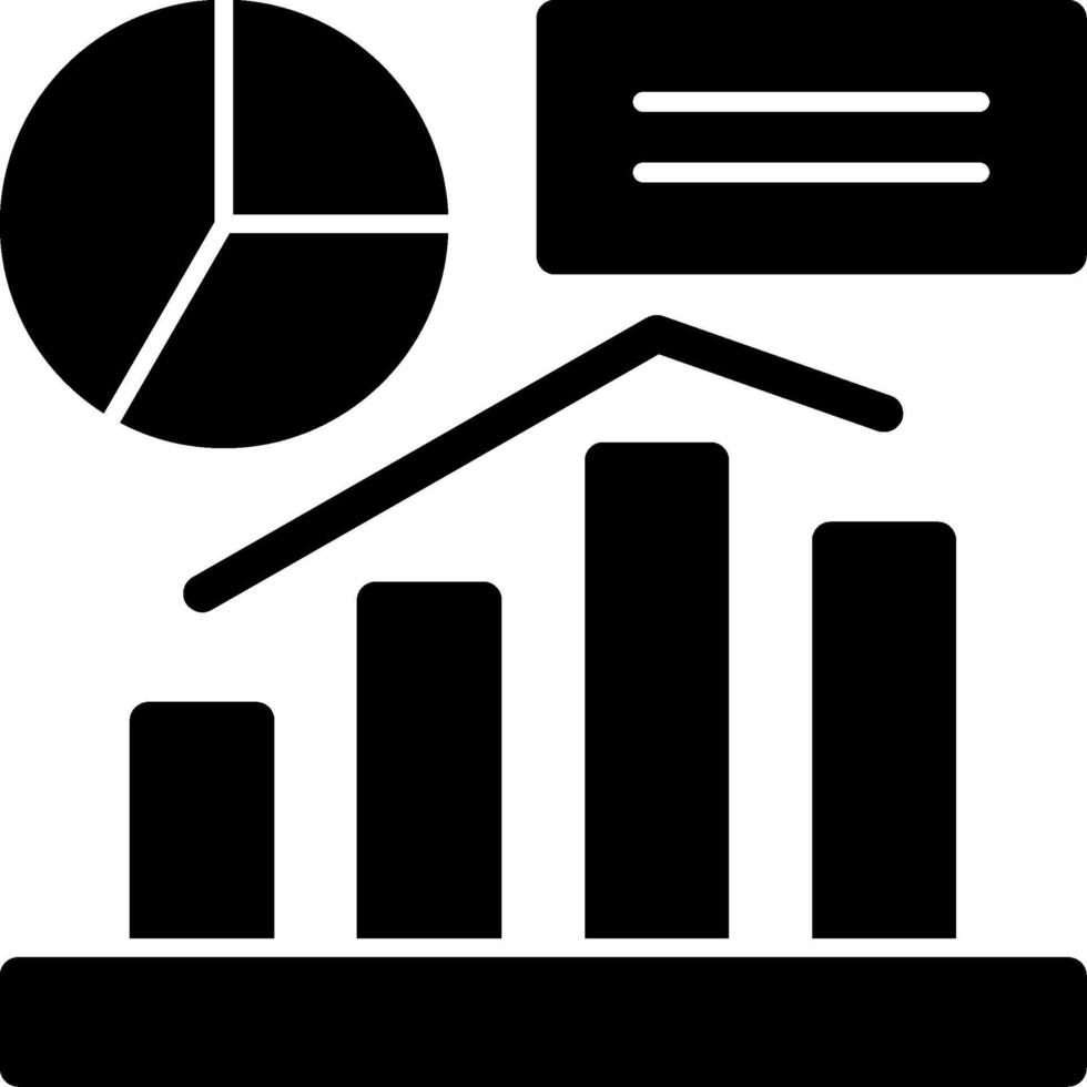 Diagramm und Graph Glyphe Symbol vektor