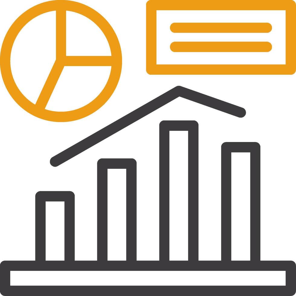 Diagram och Graf linje cirkel ikon vektor