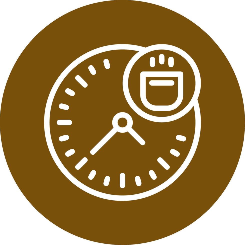 Kaffee brechen Gliederung Kreis Symbol vektor