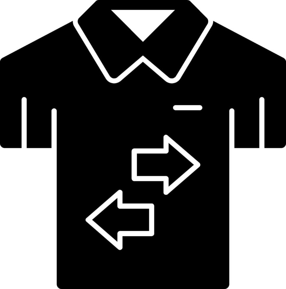 Shirt-Glyphe-Symbol vektor