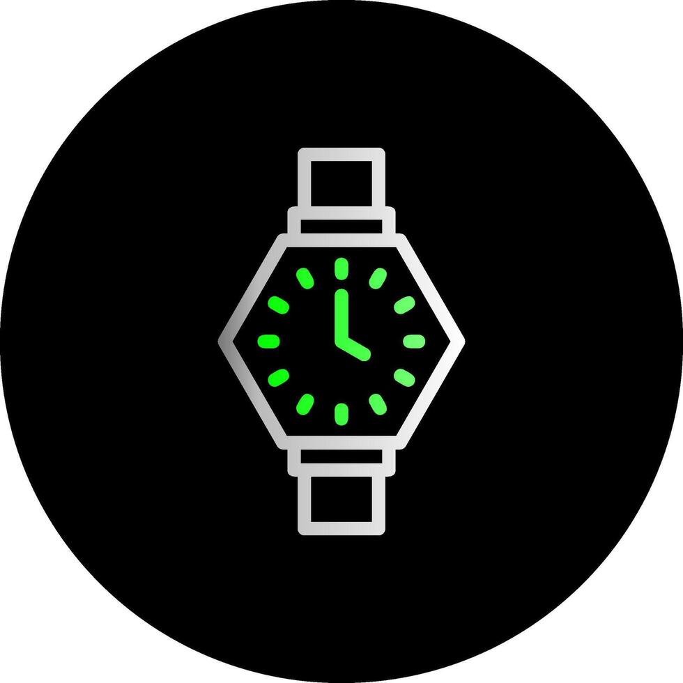 Uhr Dual Gradient Kreis Symbol vektor