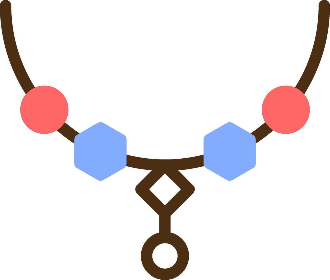 Halskette Farbe gefüllt Symbol vektor