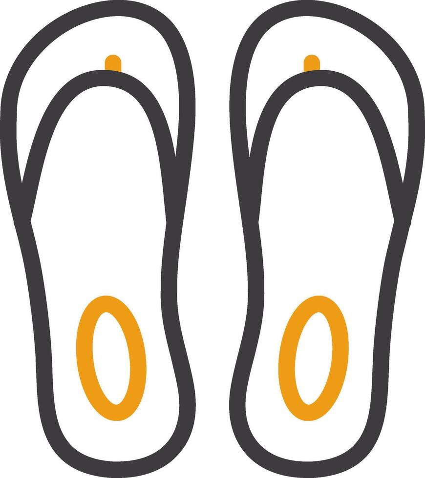 Flip Flop Linie Kreis Symbol vektor