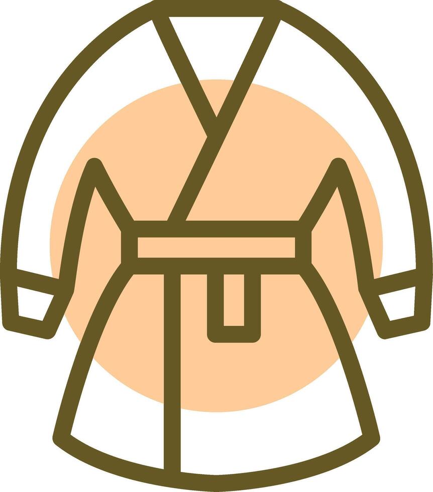 Kimono linear Kreis Symbol vektor