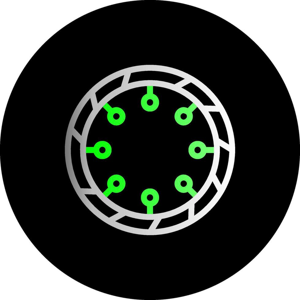 armband dubbel lutning cirkel ikon vektor