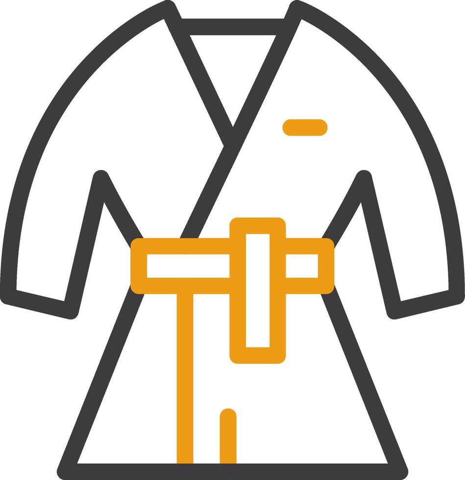 Kimono Linie Kreis Symbol vektor