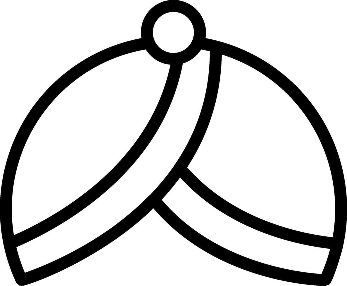 Turban Linie Symbol vektor