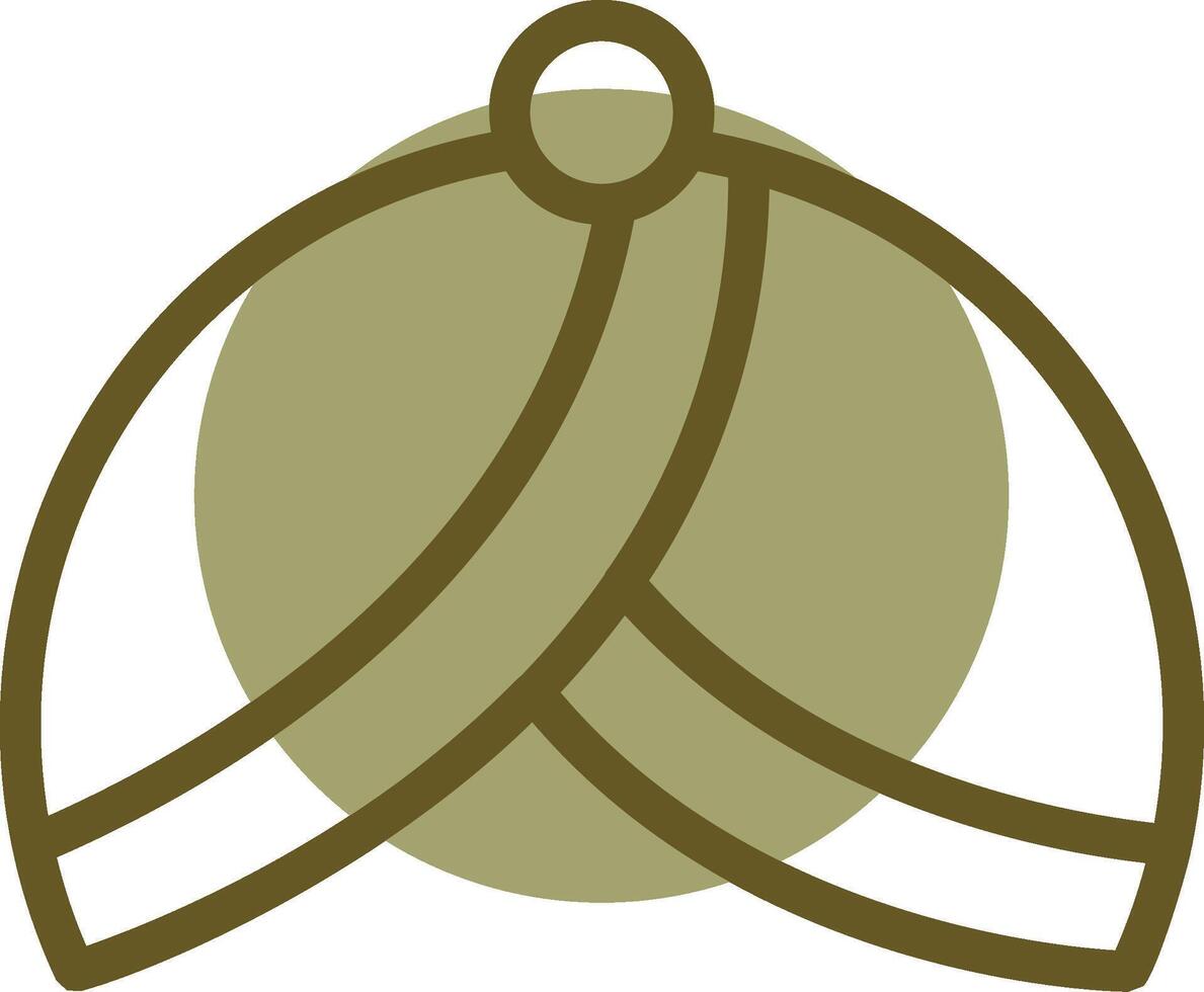 turban linjär cirkel ikon vektor