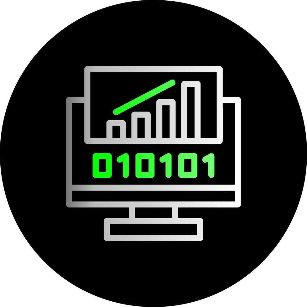 bitgrupp stiga dubbel lutning cirkel ikon vektor