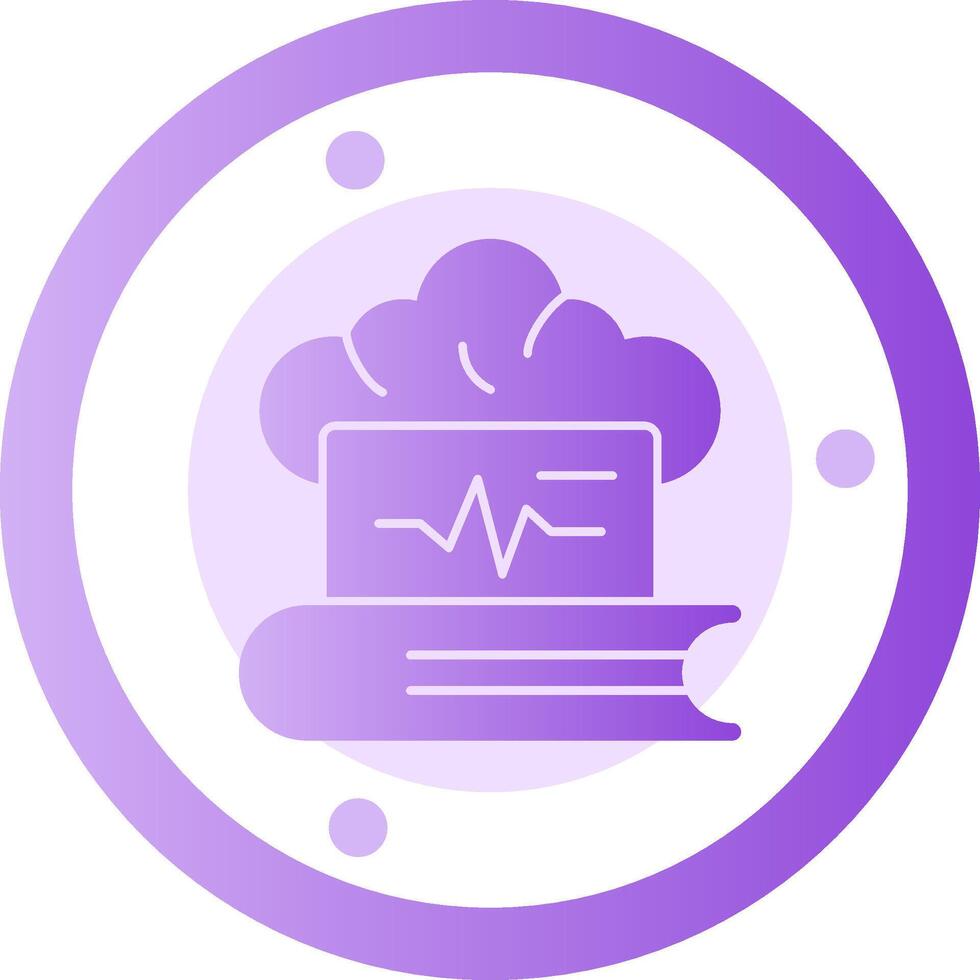 lernen Impuls iq Glyphe Gradient Symbol vektor