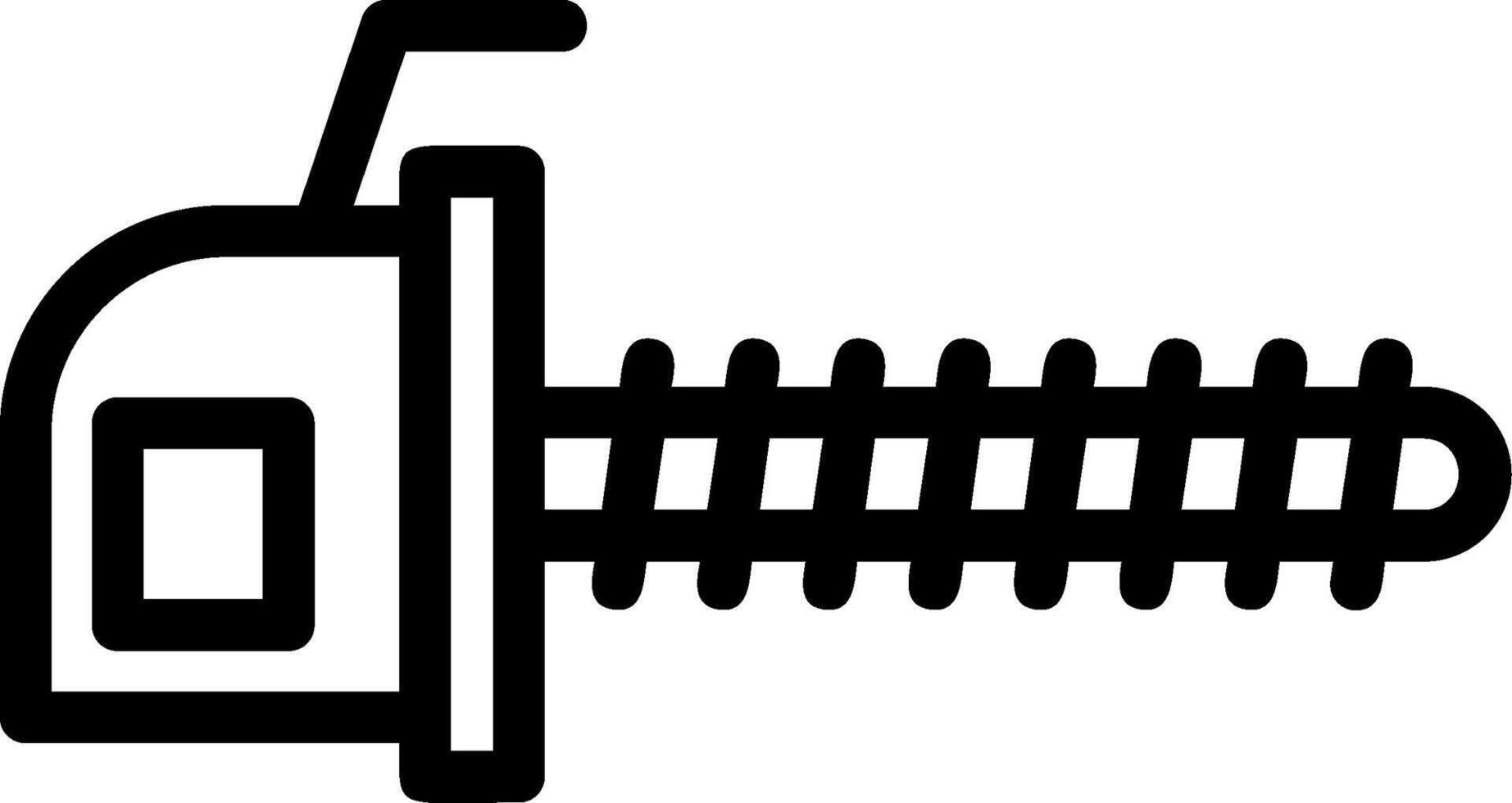 Hecke Trimmer Linie Symbol vektor